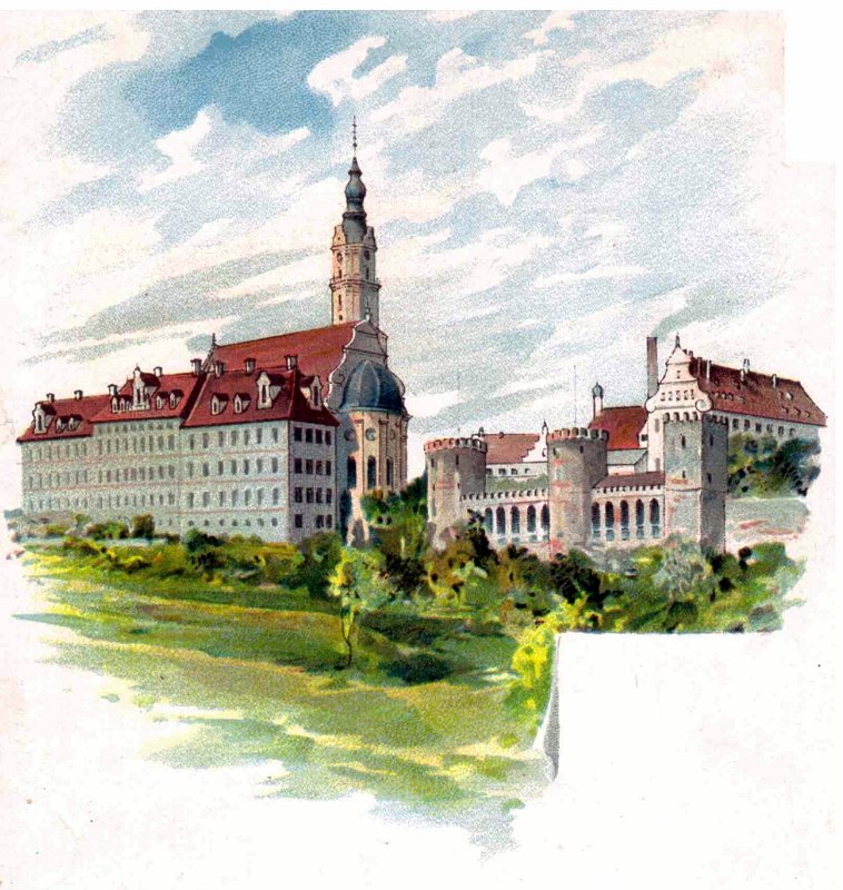 Das Kloster Heilig-Kreuz in Donauwrth um 1900