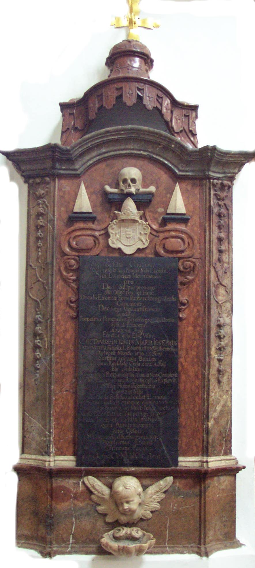 Das Grabdenkmal für Fürstpropst Cajetan Anton