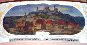 Stadt und Burg Velburg - Emporenmalerei in der Pfarrkirche