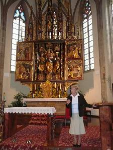 Der Schnitzaltar in der Kirche zu Gampern