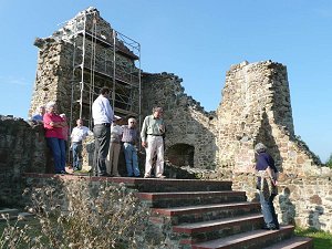 Freitreppe zum Palas der Burg Runding