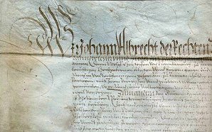 Urkunde 1572