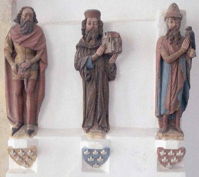 Die gotische Stifterfiguren in der Kastler Klosterkirche