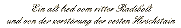 Lied vom Ritter Radibolt
