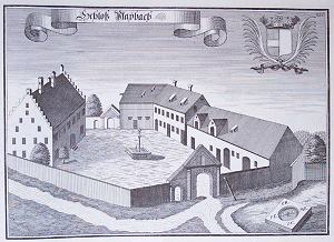 Schlogut Blaibach - Kupferstich von Michael Wening