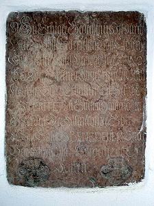 Haidenburg, Bauinschrift von 1608