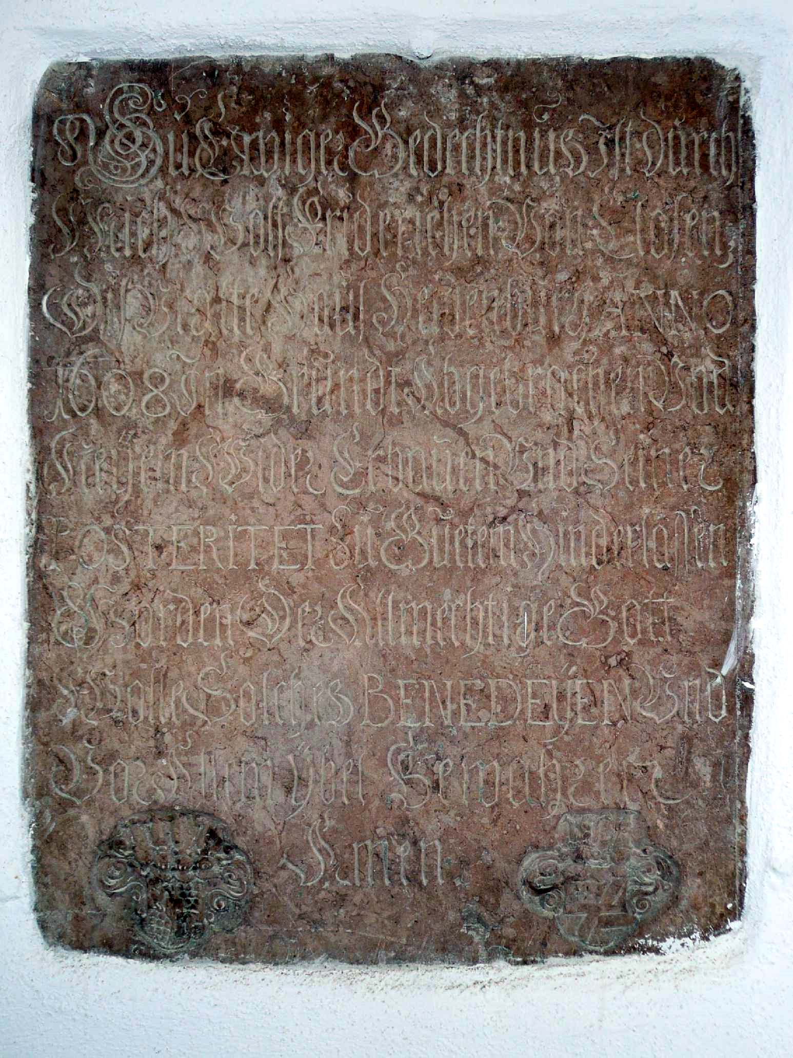 Haidenburg, Bauinschrift von 1608