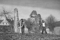 Die Ruine des Schlosses Hillstett 1939