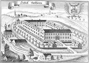 Schloß Hatzkoven - Kupferstich von Michael Wening, 1723