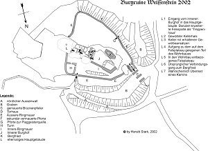 Ruine Weissenstein Grundriss
