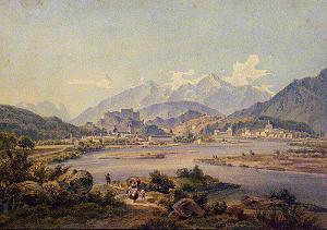 Salzburg - Kolorierter Stahlstich um 1850